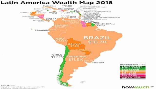 圖解：到底哪國(guó)人最有錢？看看這張世界財(cái)富地圖